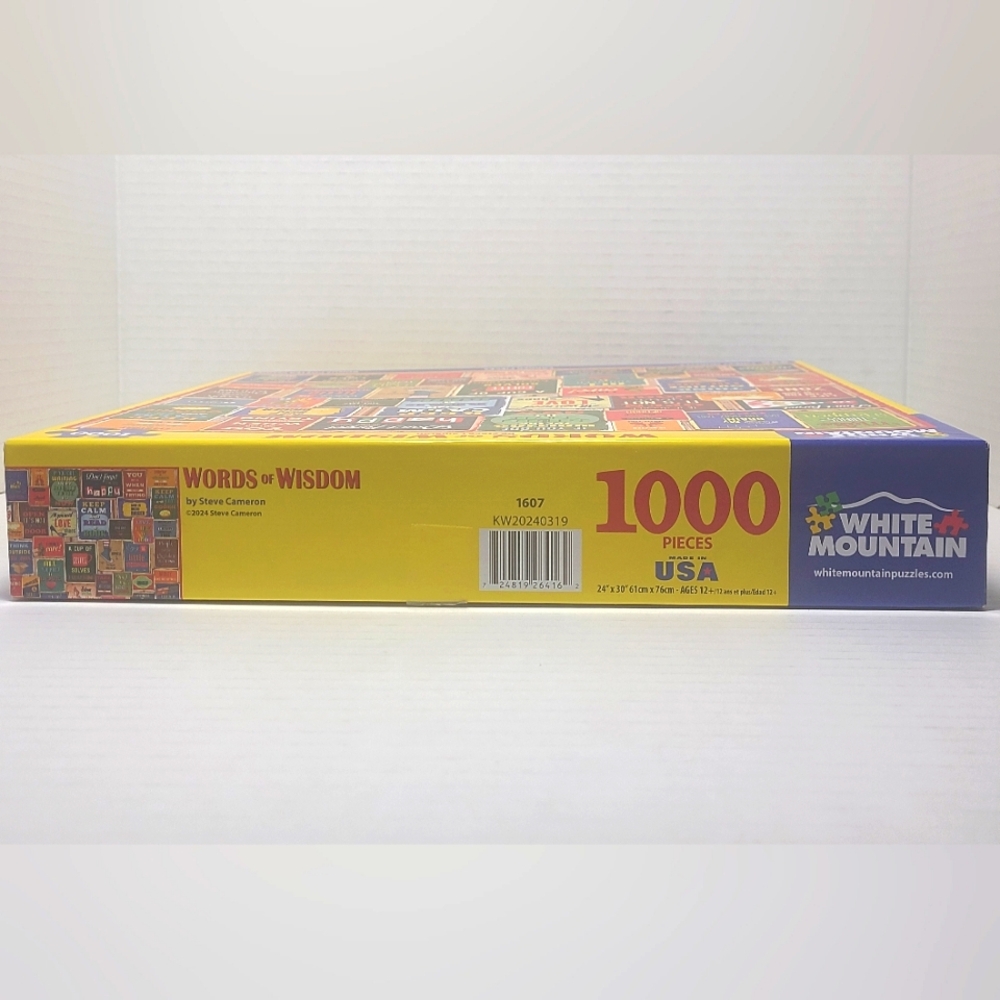 White Mountain Words of Wisdom 1000pc Puzzle #1607 Complete - Picture 3 of 5